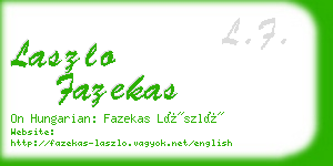 laszlo fazekas business card